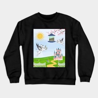 Beautiful spring day, just as the griffon migration begins Crewneck Sweatshirt